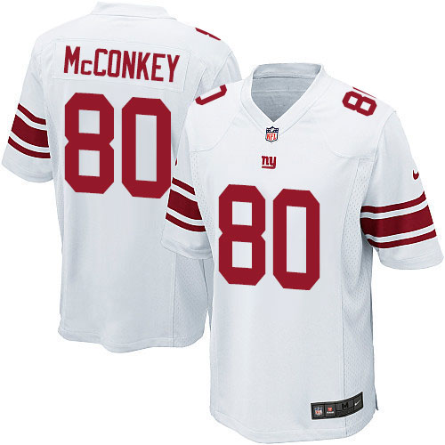 Men's Game Phil McConkey Nike Jersey White Road - #80 NFL New York Giants